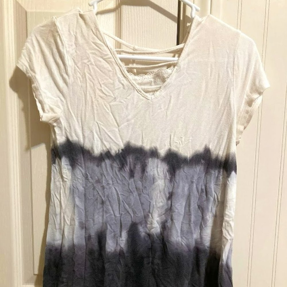 Justice Black & White Pattern Tee